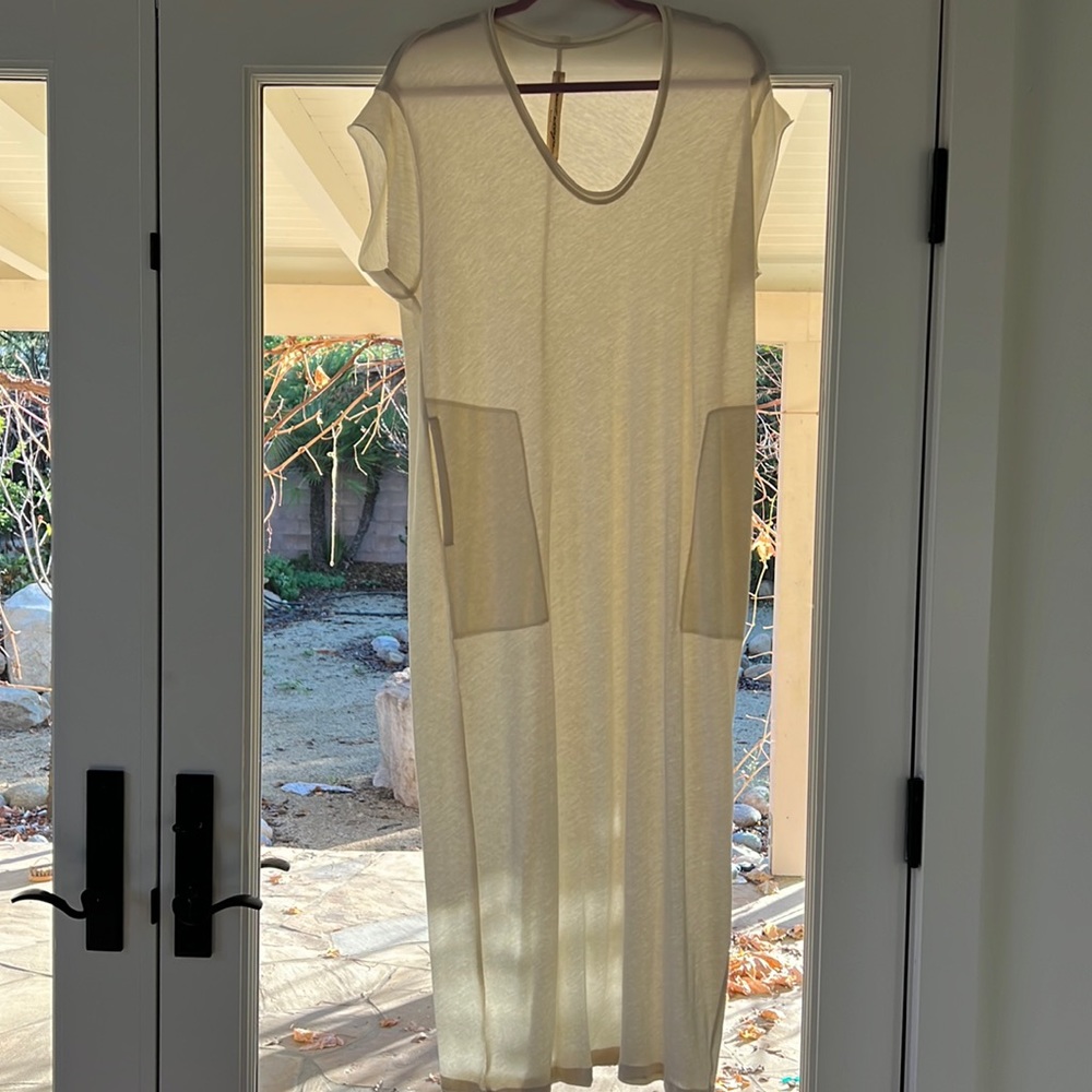 Raquel Allegra Basic Cotton Cream dress size 0=Small